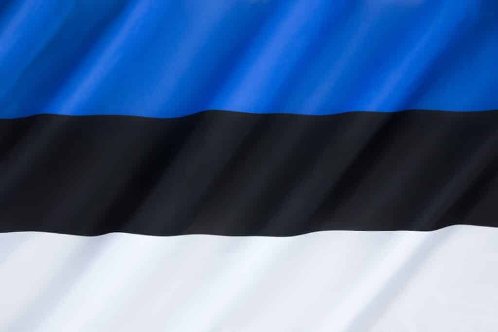 Flagge von Estland - Baltische Staaten