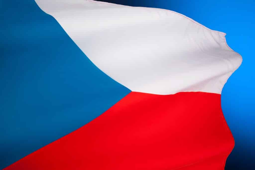 Die Nationalflagge der Tschechischen Republik